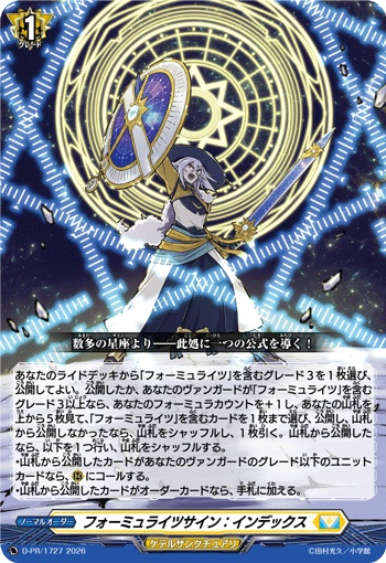 フォーミュライツサイン：インデックス
